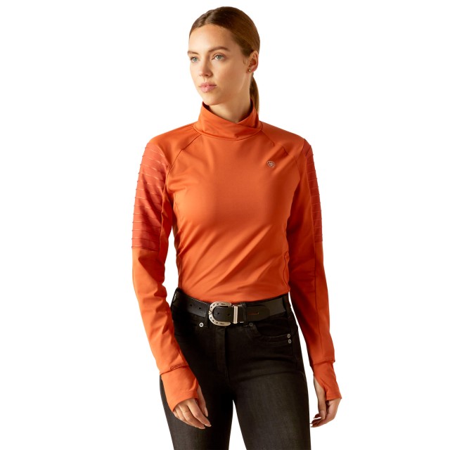 Ariat Women's Facet Long Sleeve Baselayer (Burnt Brick)