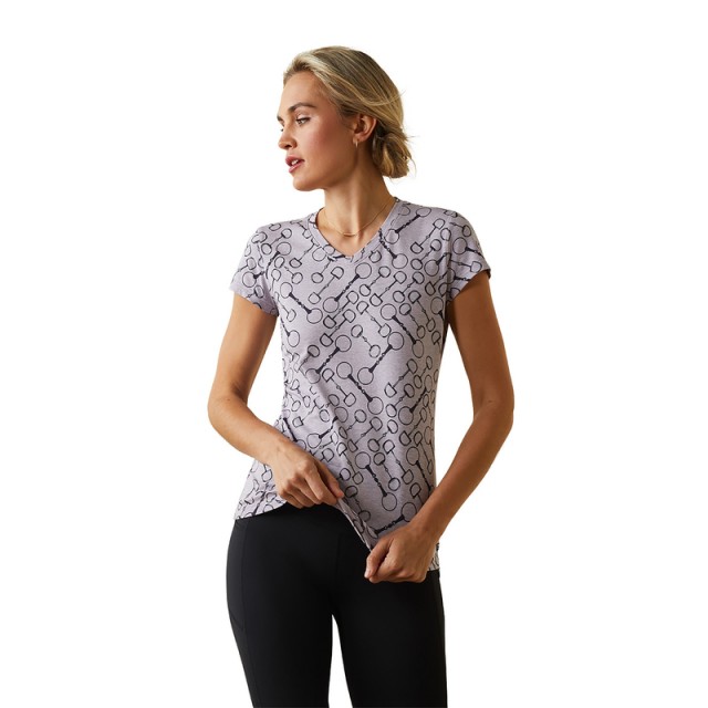 *Clearance* Ariat Womens Snaffle T-Shirt (Lavender Heather)