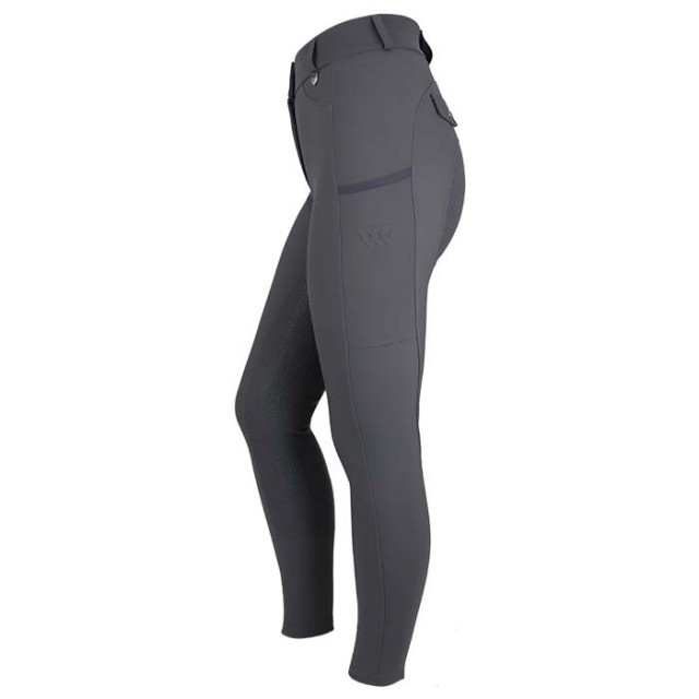 Woof Wear Ladies Hybrid Riding Tights - Full Seat (Slate)