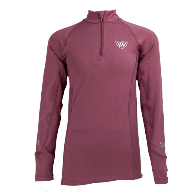 Woof Wear Young Rider Long Sleeve Tech Riding Shirt (Rose)