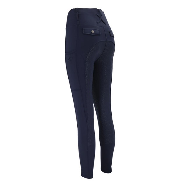 Woof Wear Ladies Vision Riding Tights - Full Seat (Navy)