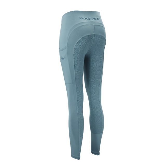 Woof Wear Young Rider Pro Riding Tights - Full Seat (Mineral Blue)