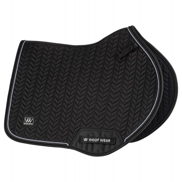 Woof Wear Herringbone Close Contact Saddle Cloth (Black)