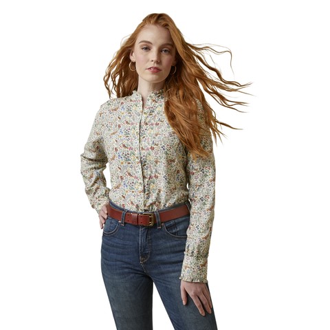 *OUTLET* Ariat Womens Clarion Blouse (Bird Print)