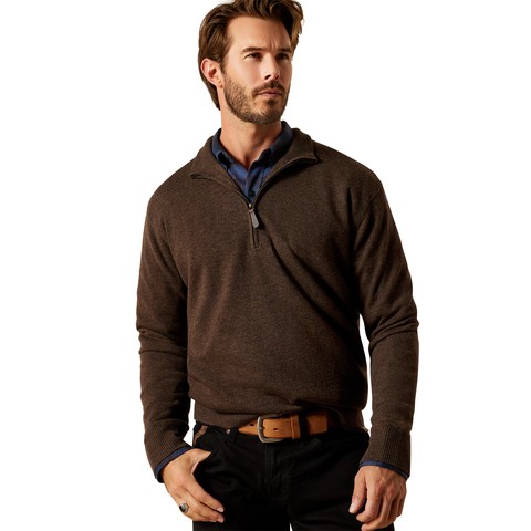 Ariat Men's Bolinas Sweater (Brown Heather)