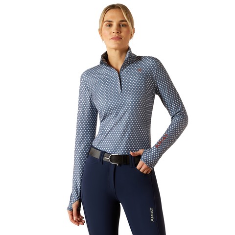 Ariat Women's Lowell 3.0 1/4 Zip Baselayer (China Blue Arrows)