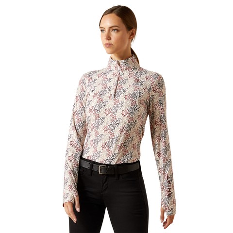 Ariat Women's Lowell 3.0 1/4 Zip Baselayer (Leafy Print)