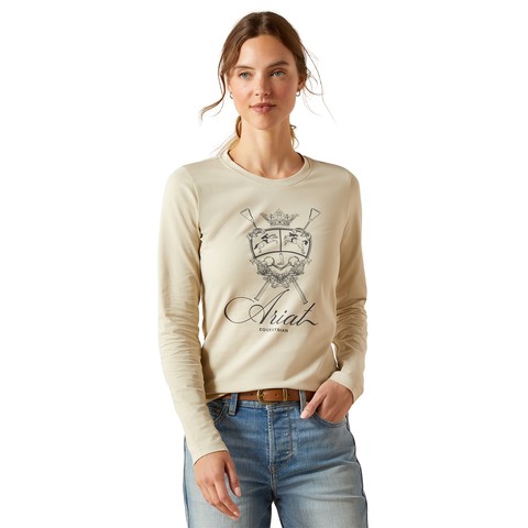 Ariat Women's Ritzy Logo T-Shirt (Pelican)