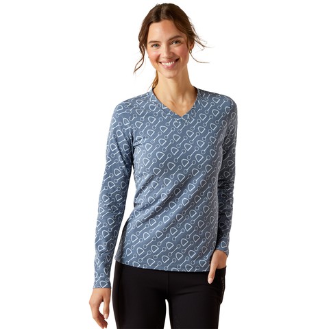 Ariat Women's Hardware Print T-Shirt (China Blue)