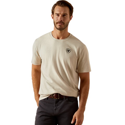 Ariat Men's BV Logo T-Shirt (Khaki Heather)