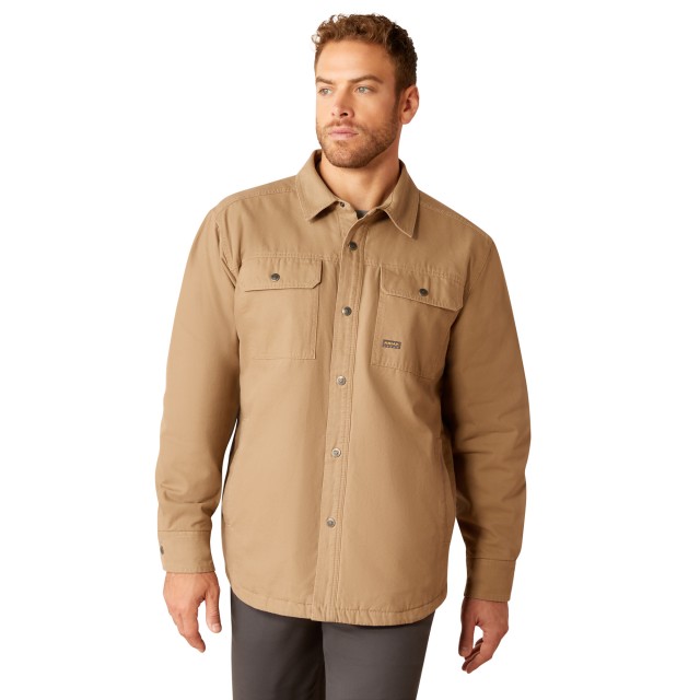 Ariat Men's Rebar Canvas Shirt Jacket (Khaki)