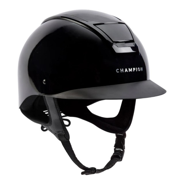 Champion Oval Insight Peaked Helmet (Metallic Black)