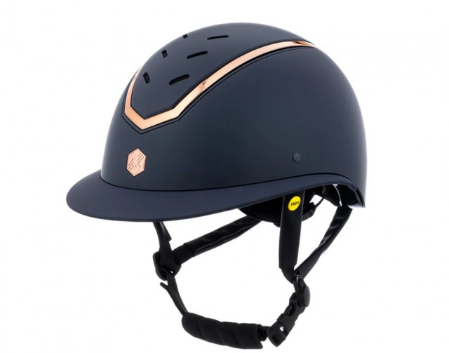 EQx Kylo Riding Helmet Wide Peak (Navy Matte/Rose Gold) MIPS