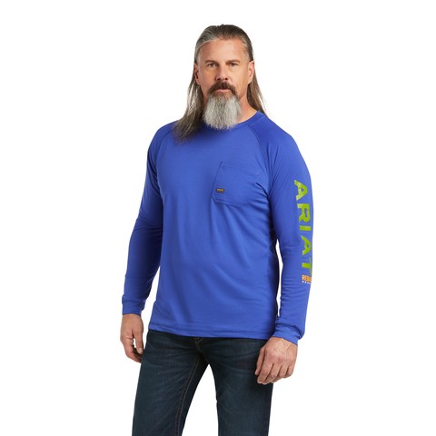 Ariat Men's Rebar Heatfighter Long Sleeve T-Shirt (Royal Blue)