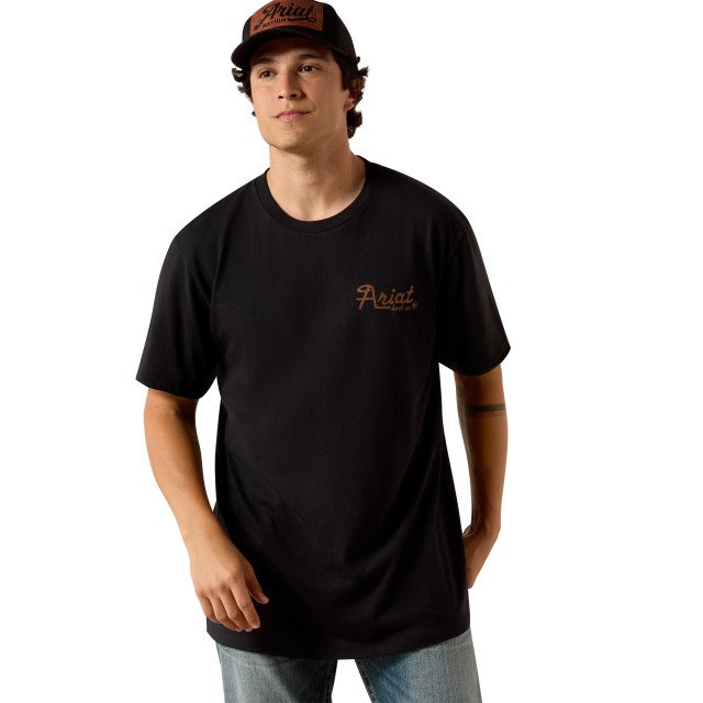 Ariat Mens Cowmooflage Short Sleeve T Shirt (Black)