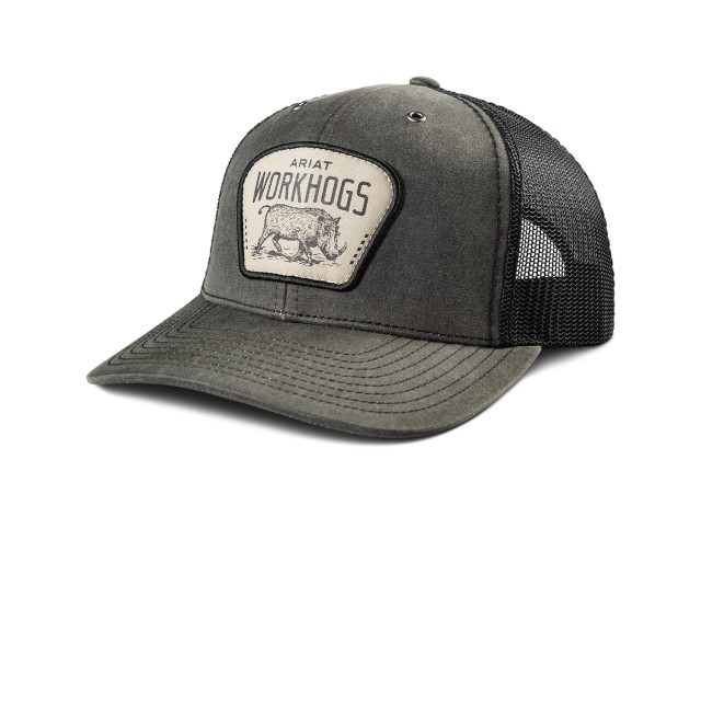 Ariat Mens Workhog Patch Cap (Charcoal)