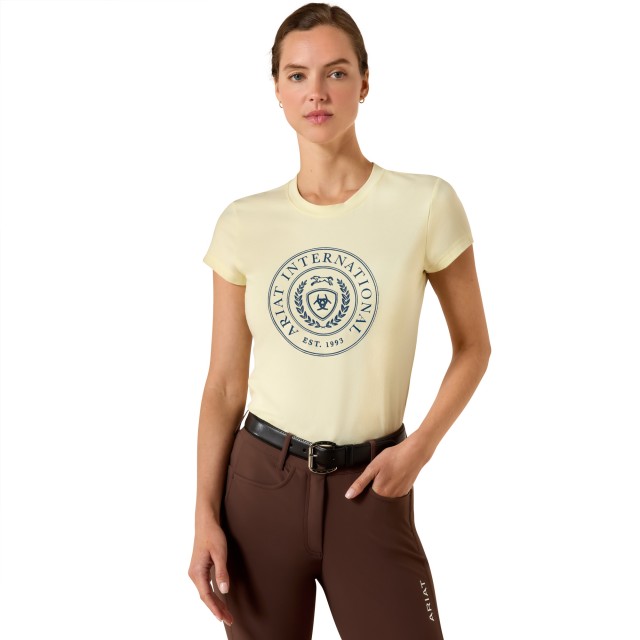 Ariat Womens Heritage Crest Short Sleeve T Shirt (Flan)