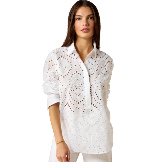 Ariat Womens Millington Longsleeve Blouse (White)