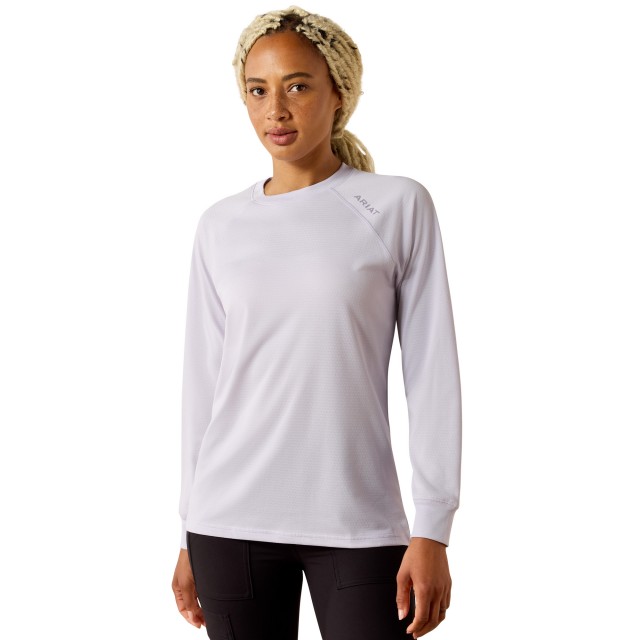 Ariat Womens Rebar Heat Fighter Essential Long Sleeve T Shirt (Thistle)