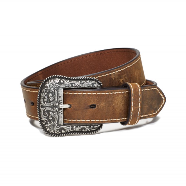 Ariat Womens Accent Stitch Belt (Brown)