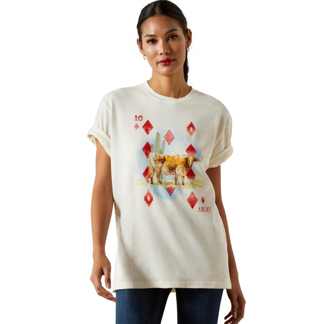 *OUTLET* Ariat Women's Aces T-Shirt (Papyrus)