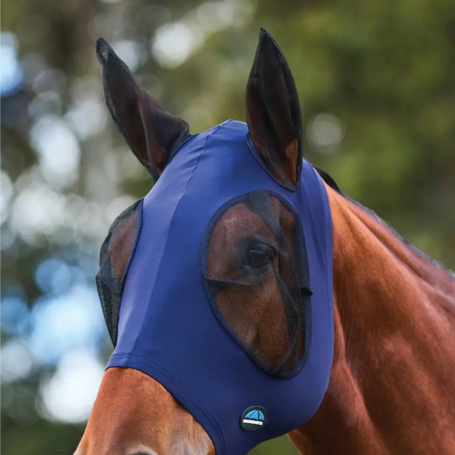 Weatherbeeta Stretch Fly Mask With Ears (Navy/Black)