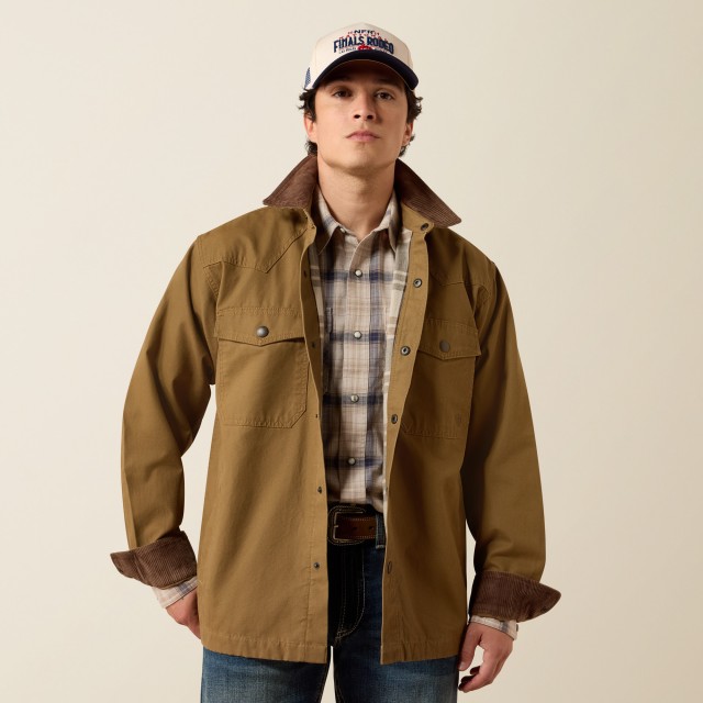 Ariat Mens Retro Canvas Shirt Jacket (Kangaroo)