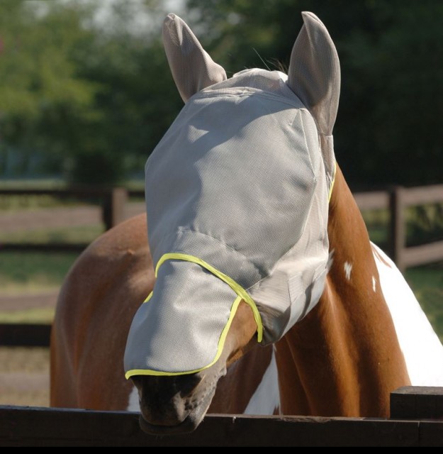 Equilibrium Field Relief Fly Mask Max (Grey/Yellow)