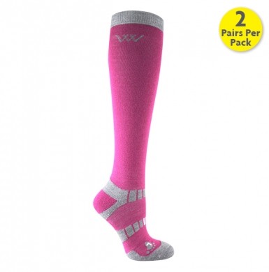 Woof Wear Winter Riding Socks (Berry)