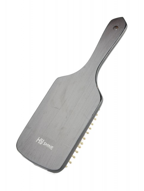 HySHINE Deluxe Wooden Mane & Tail Brush (Dark Brown)