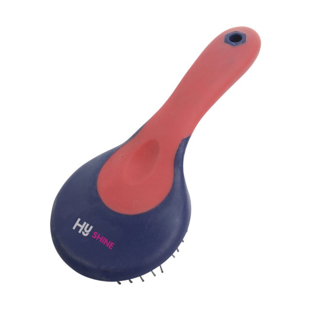 HySHINE Pro Groom Mane & Tail Brush (Navy/Red)