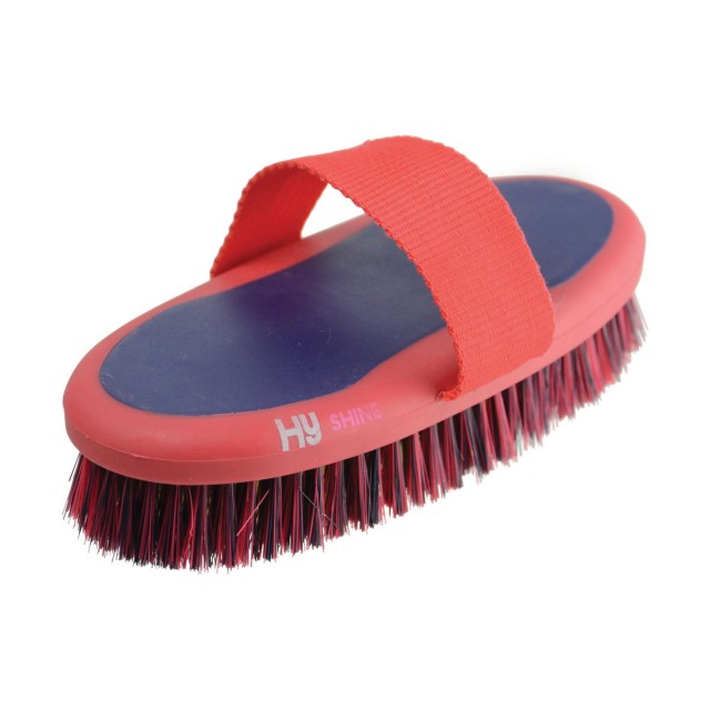 HySHINE Pro Groom Sponge Brush (Navy/Red)