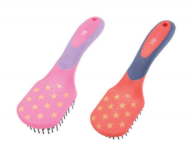 HySHINE Star Easy Grip Mane & Tail Brush (Pink/Lilac)