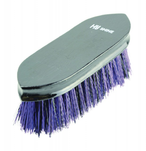 HySHINE Wooden Dandy Brush (Black/Purple)