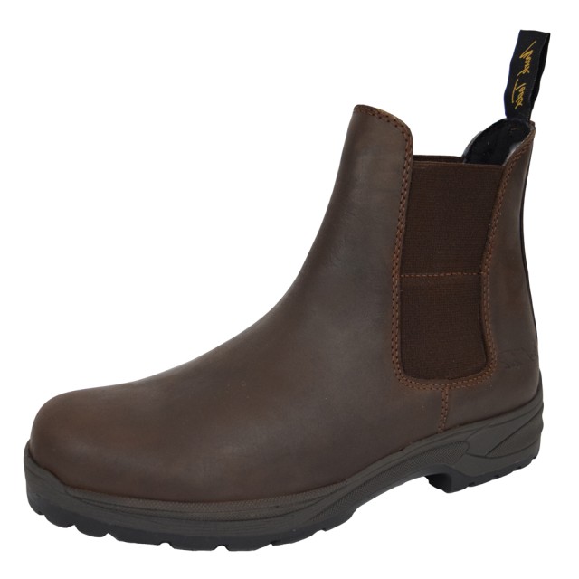 Mark Todd Adults Waterproof Kiwi Short Work Boots Brown - Wychanger Barton