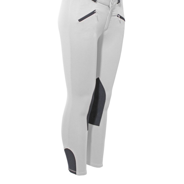 Mark Todd Kid's Euro Seat Breeches (White & Grey)