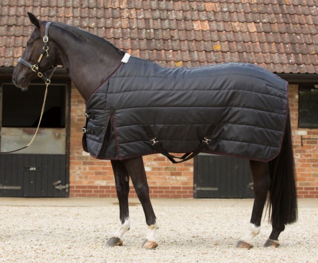 JHL Lightweight Stable Rug (Black & Burgundy)