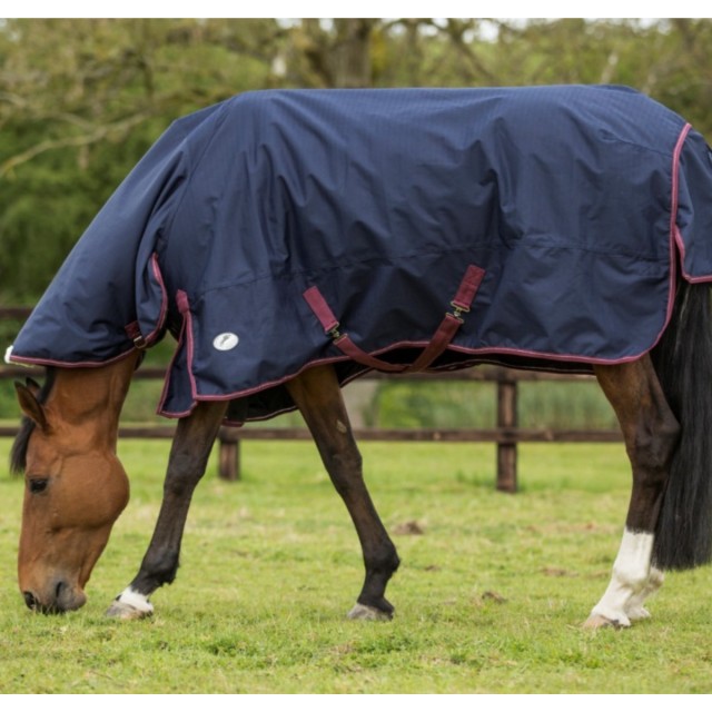 JHL Heavyweight Combo Turnout Rug (Navy & Burgundy)