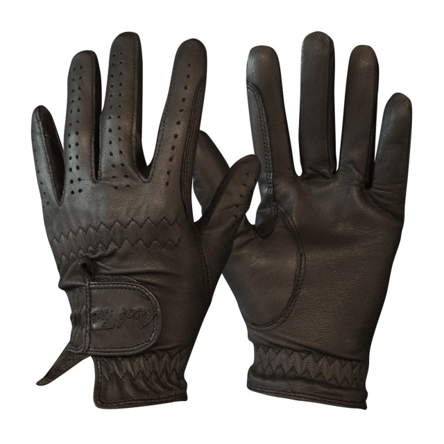 Mark Todd Kid's Leather Riding/Show Gloves (Dark Brown)