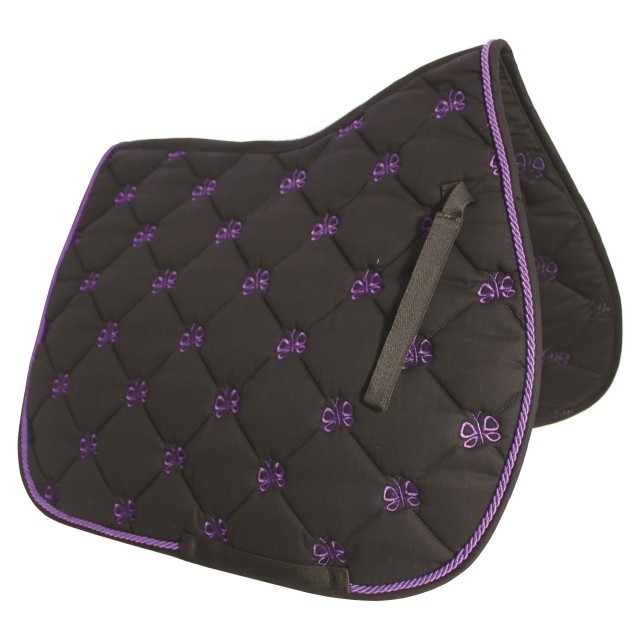 JHL Butterfly Saddlepad (Black & Purple)