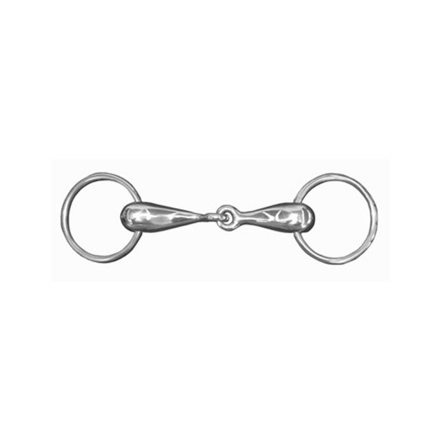 JHL Pro Steel German Thick Hollow Mouth L/Ring Snaffle