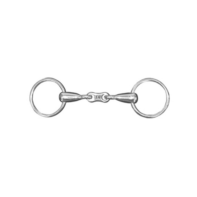 JHL Pro Steel Thick French Link Loose Ring Snaffle