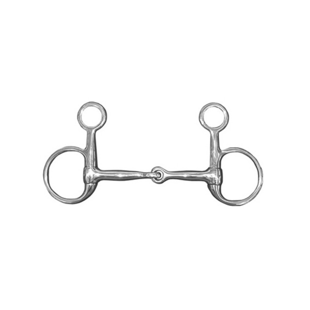 JHL Pro Steel Hanging Mouth Snaffle Filet Baucher