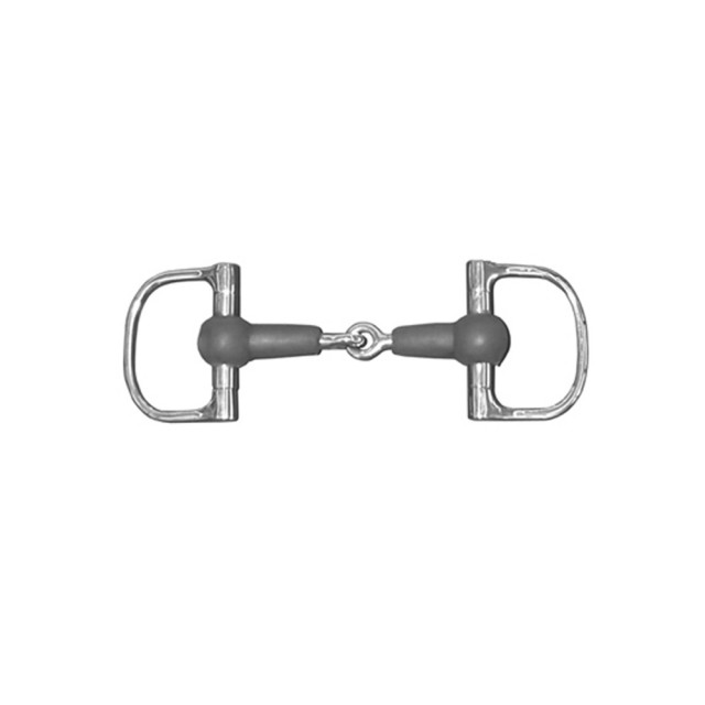 JHL Pro Steel Rubber Covered D Race Snaffle