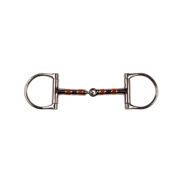 JHL Pro Steel Copper Roller D Race Snaffle