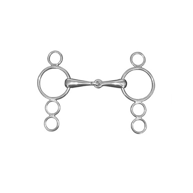 JHL Pro Steel Continental 4 Ring Snaffle