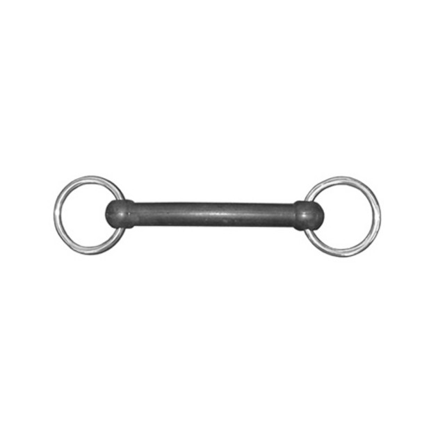 JHL Pro Steel Nylon Stainless Ring Snaffle
