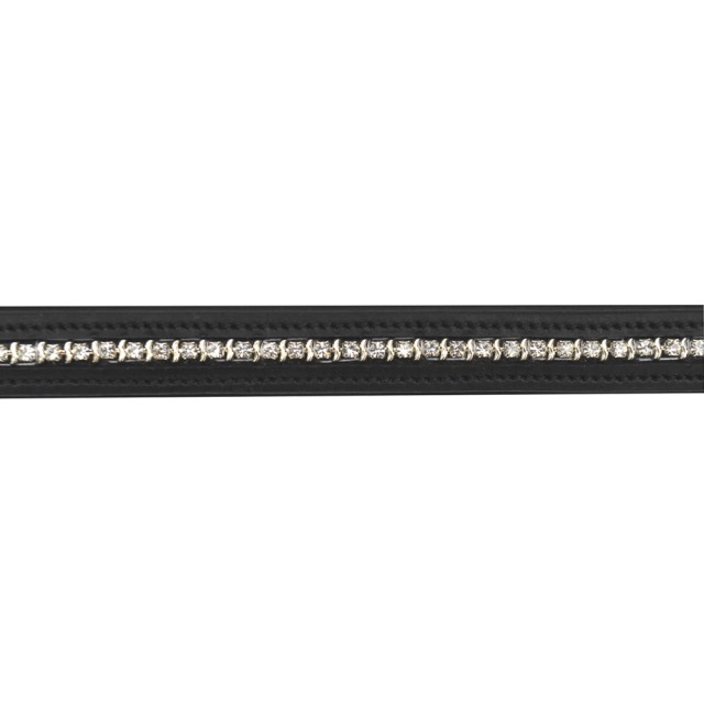 JHL Square & Line Diamante Browband (Black)