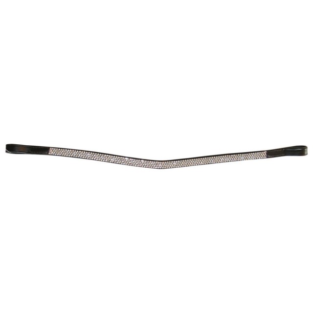 JHL Curved Diamante Browband (Black)