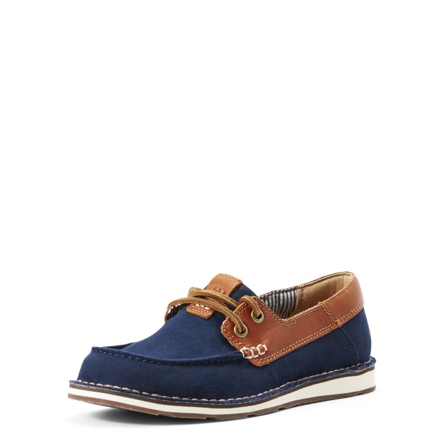 Ariat Women's Cruiser Castaway Shoe (Navy Canvas / Honeycomb)